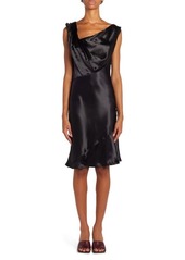 Bottega Veneta Draped Bias Cut Satin Dress