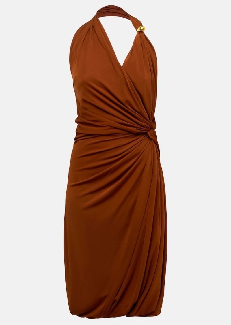 Bottega Veneta Drop gathered jersey midi dress