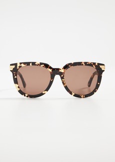 Bottega Veneta Feminine Round Acetate Sunglasses