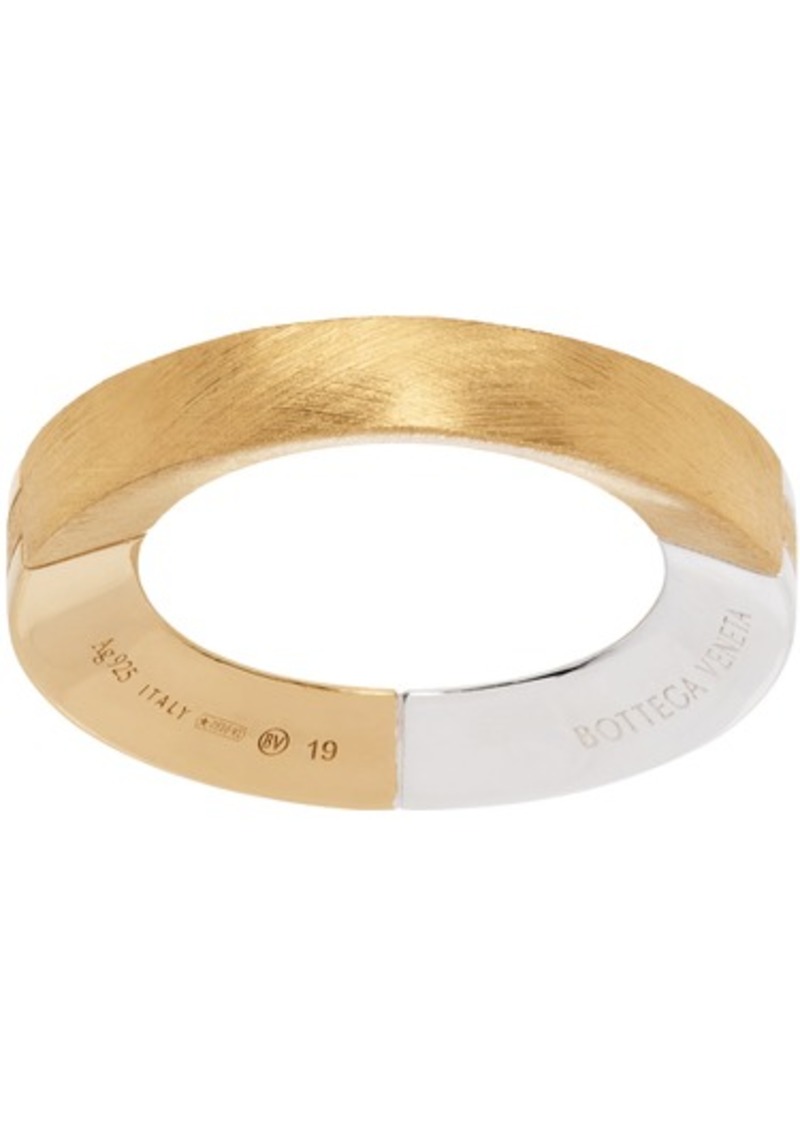 Bottega Veneta Gold & Silver Band Ring