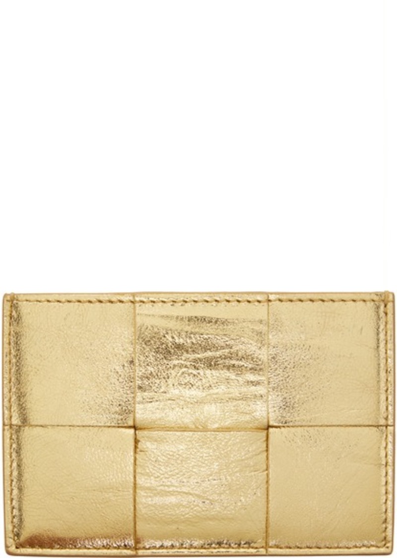 Bottega Veneta Gold Cassette Card Holder