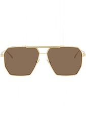 Bottega Veneta Gold Classic Aviator Sunglasses