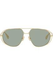 Bottega Veneta Gold Classic Aviator Sunglasses