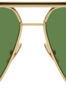 Bottega Veneta Gold Classic Aviator Sunglasses