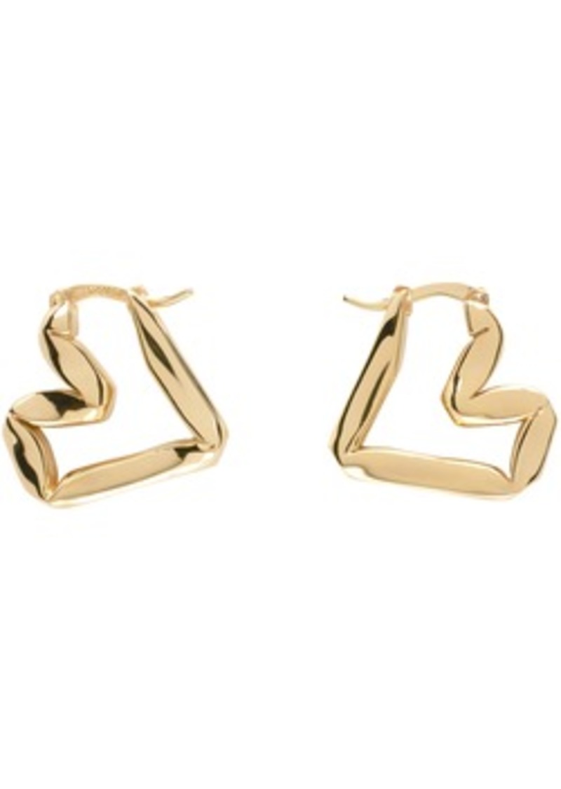 Bottega Veneta Gold Heart Earrings