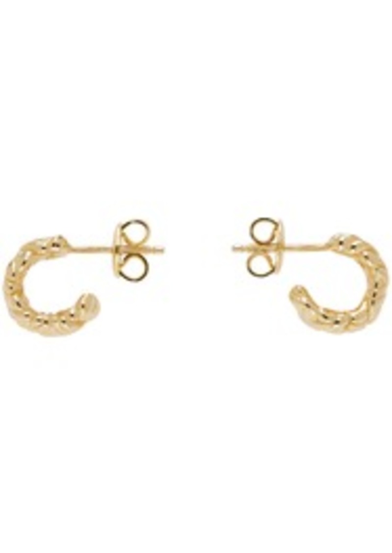 Bottega Veneta Gold Intreccio Earrings