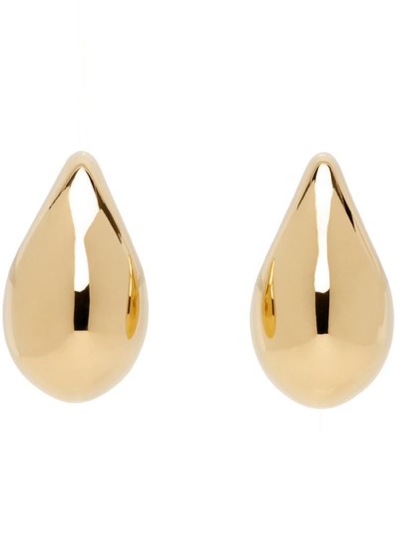 Bottega Veneta Gold Large Drop Earrings