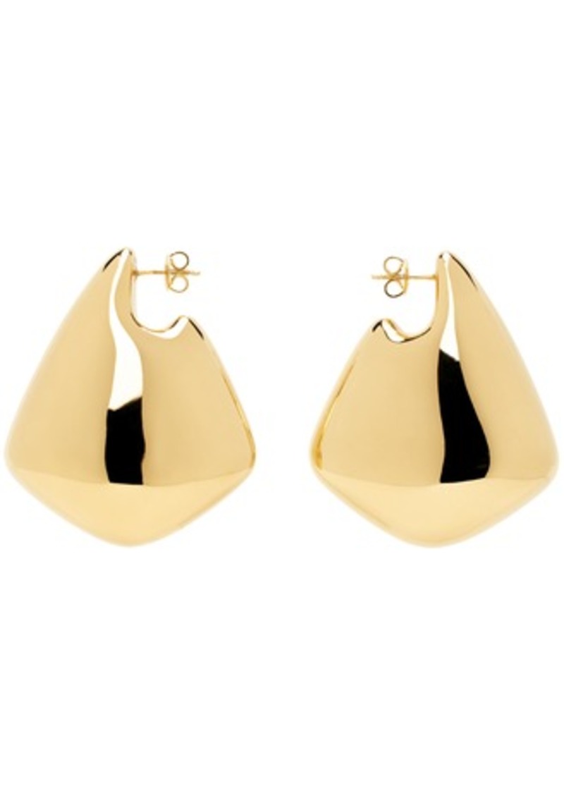 Bottega Veneta Gold Large Fin Earrings