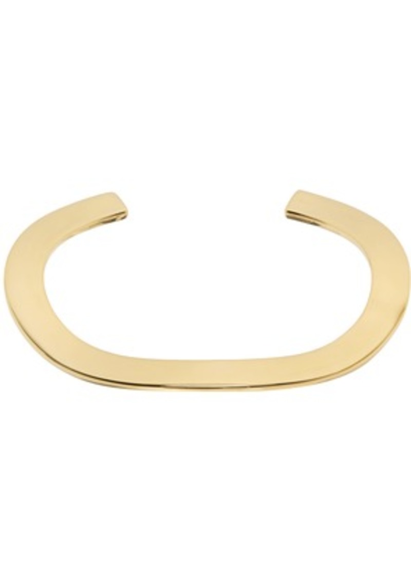Bottega Veneta Gold Sculptural Cuff Bracelet