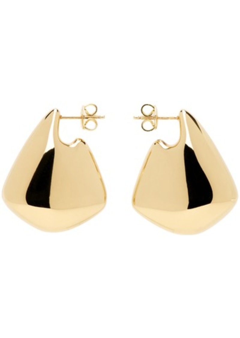 Bottega Veneta Gold Small Fin Earrings