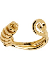 Bottega Veneta Gold Twist Ring