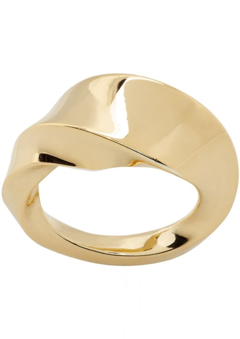 Bottega Veneta Gold Twist Ring