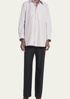 Bottega Veneta Graphic Compact Cotton Stripe Shirt