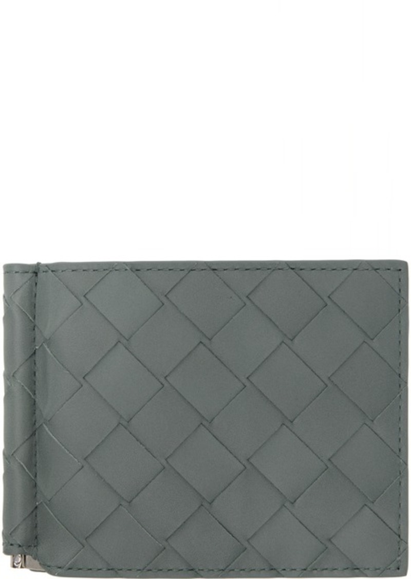 Bottega Veneta Gray Bill Clip Wallet