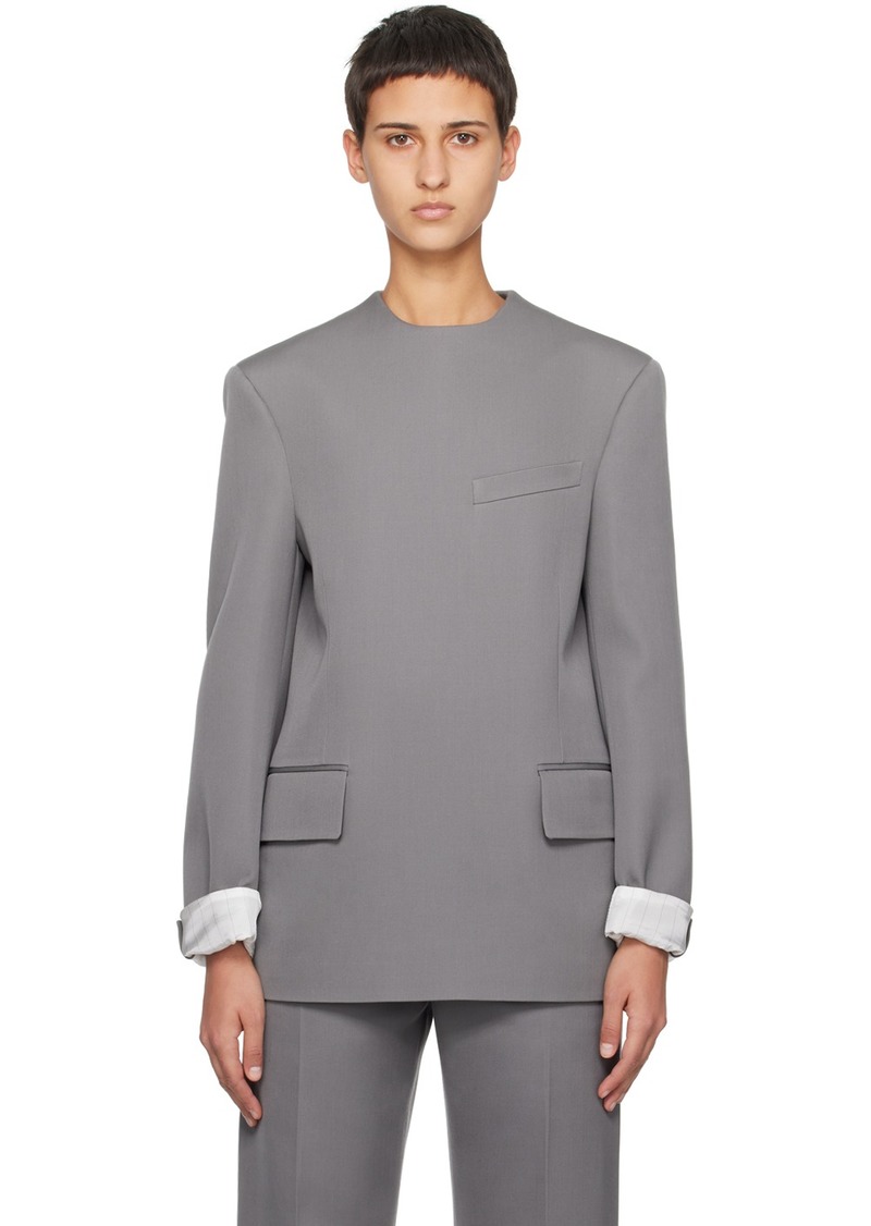 Bottega Veneta Gray Compact Jacket