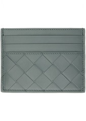 Bottega Veneta Gray Intrecciato Credit Card Holder