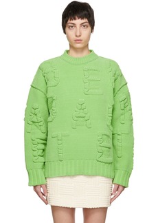 Bottega Veneta Green Alphabet Sweater