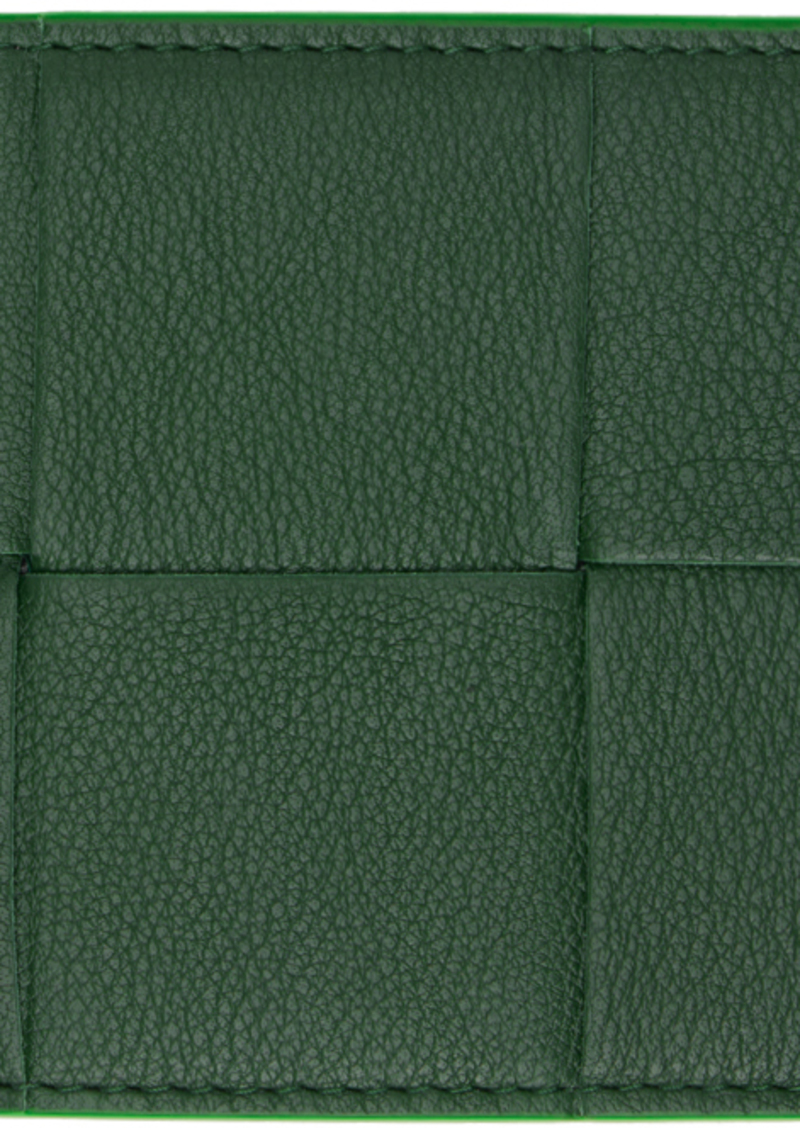 Bottega Veneta Green Bill Clip Wallet