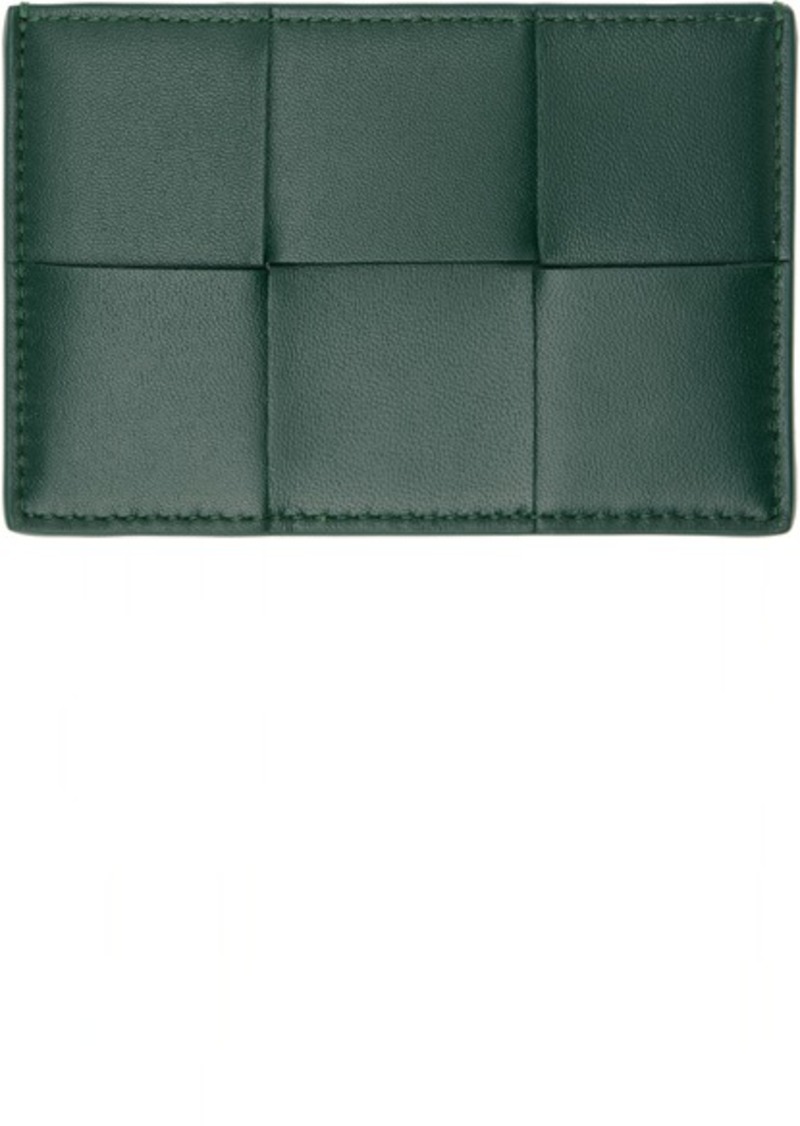 Bottega Veneta Green Cassette Card Holder