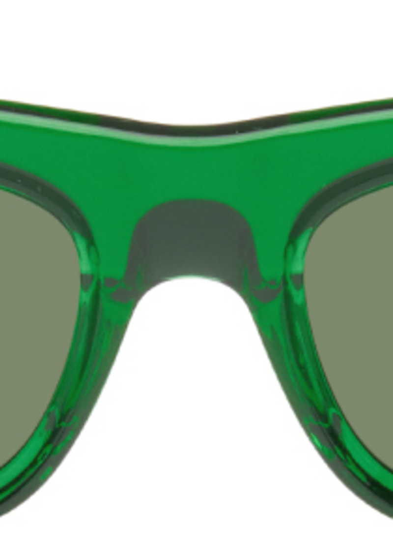 Bottega Veneta Green Cat-Eye Sunglasses