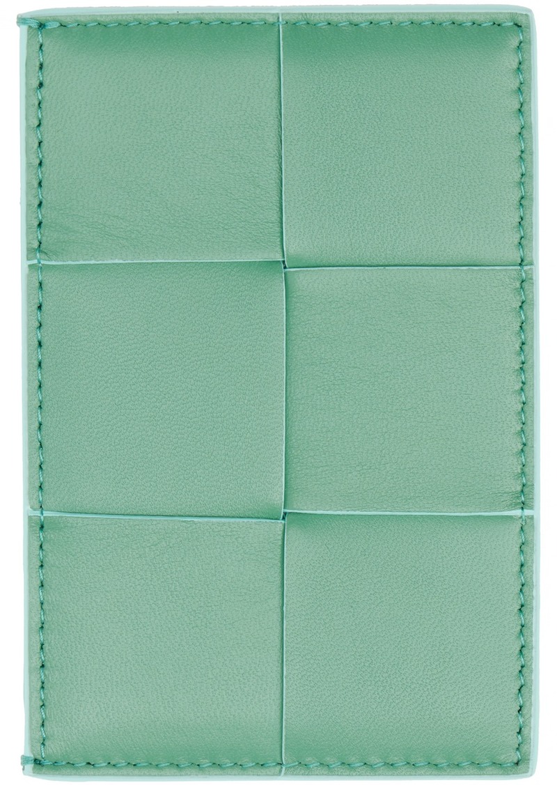 Bottega Veneta Green Credit Card Holder