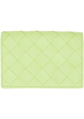 Bottega Veneta Green Intrecciato Card Holder