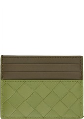 Bottega Veneta Green Intrecciato Card Holder