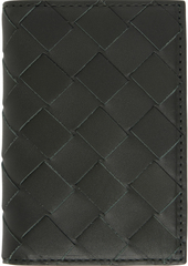 Bottega Veneta Green Intrecciato Card Holder