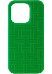 Bottega Veneta Green Intreccio iPhone 15 Pro Case