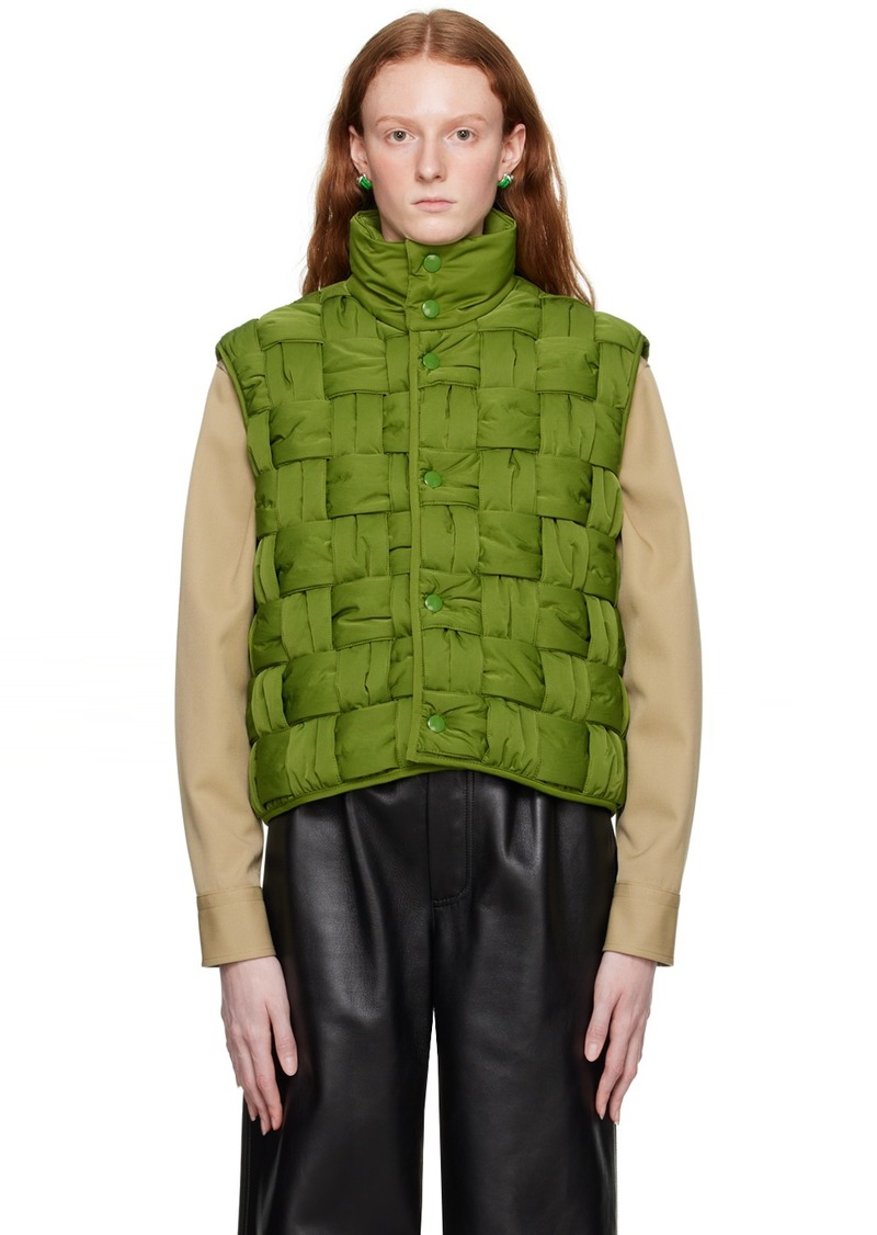 Bottega Veneta Green Intreccio Vest