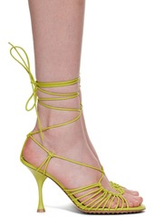 Bottega Veneta Green Lagoon Dot Heeled Sandals