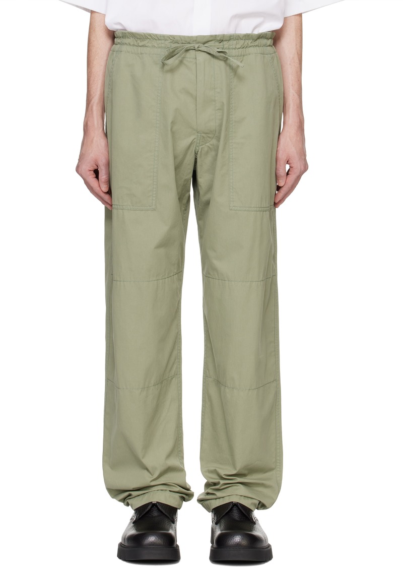 Bottega Veneta Green Light Cotton Twill Trousers