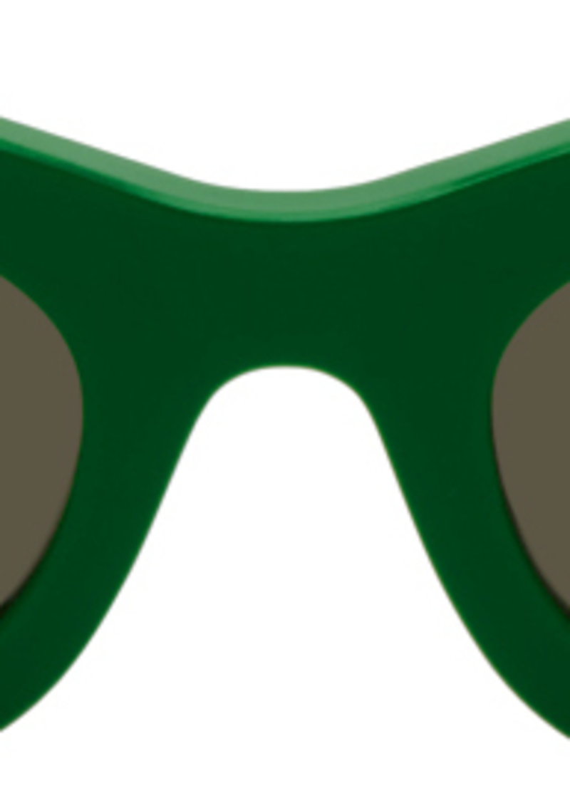 Bottega Veneta Green Oval Sunglasses