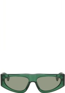 Bottega Veneta Green Rectangular Sunglasses