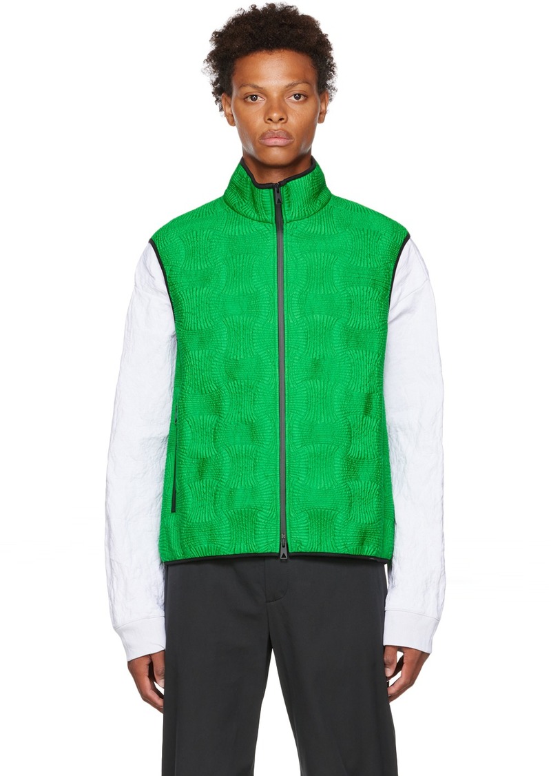 Bottega Veneta Green Shirring vest