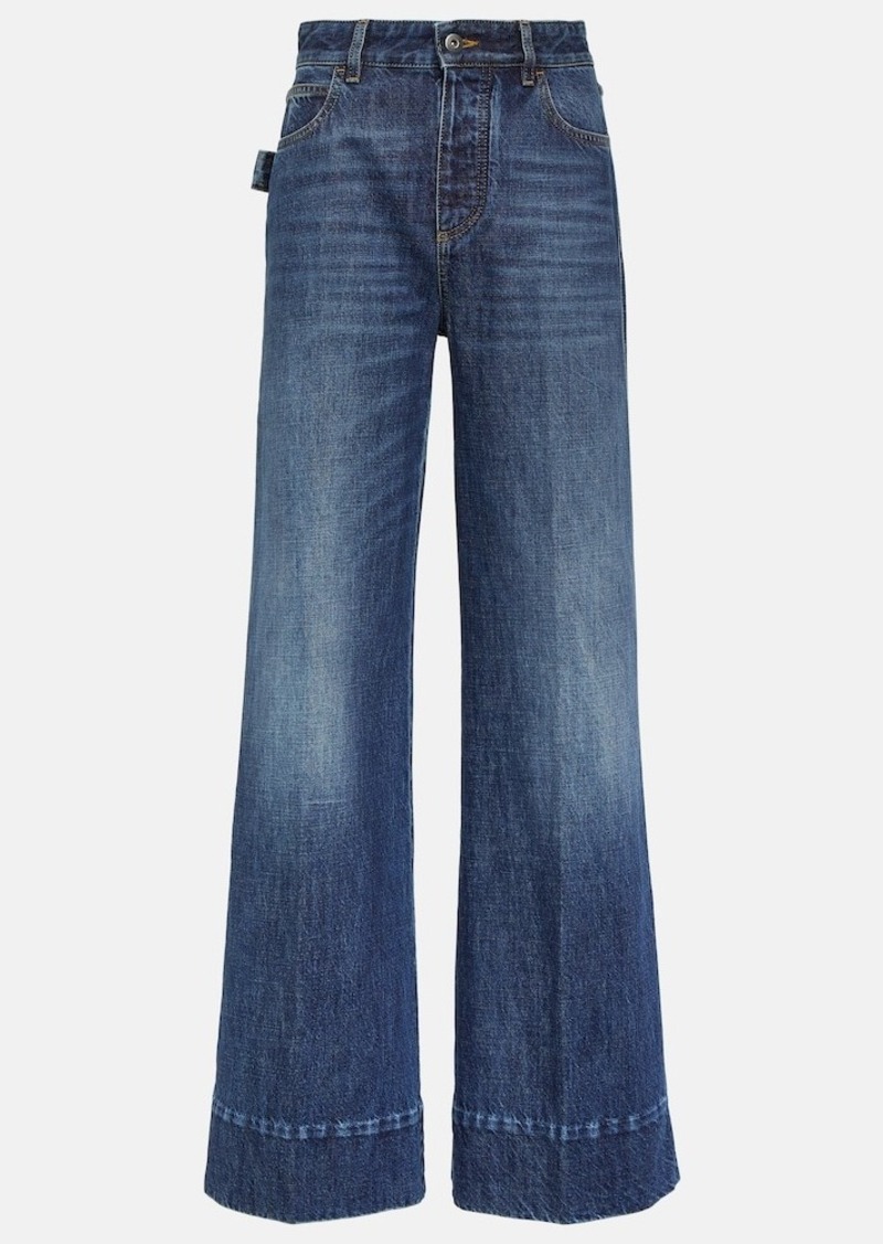 Bottega Veneta High-rise wide-leg jeans