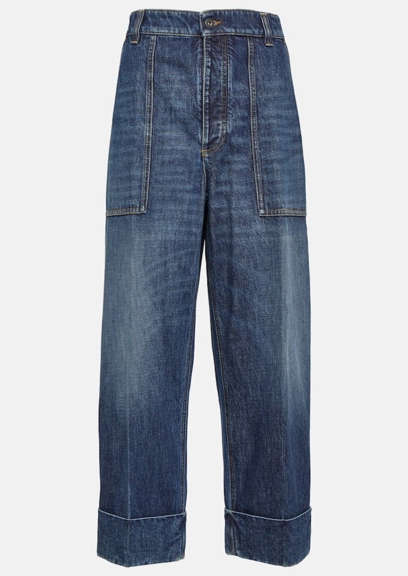 Bottega Veneta High-rise wide-leg jeans