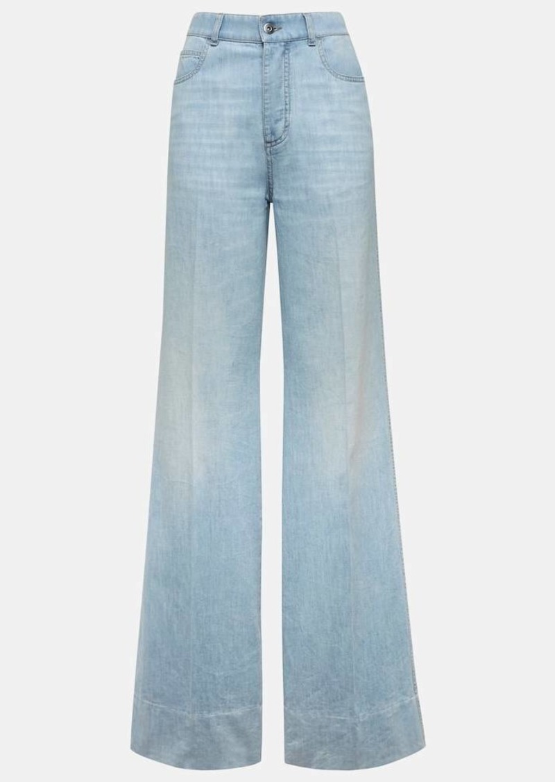 Bottega Veneta High-rise wide-leg jeans