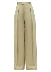 Bottega Veneta High-rise wide-leg satin-faille trousers