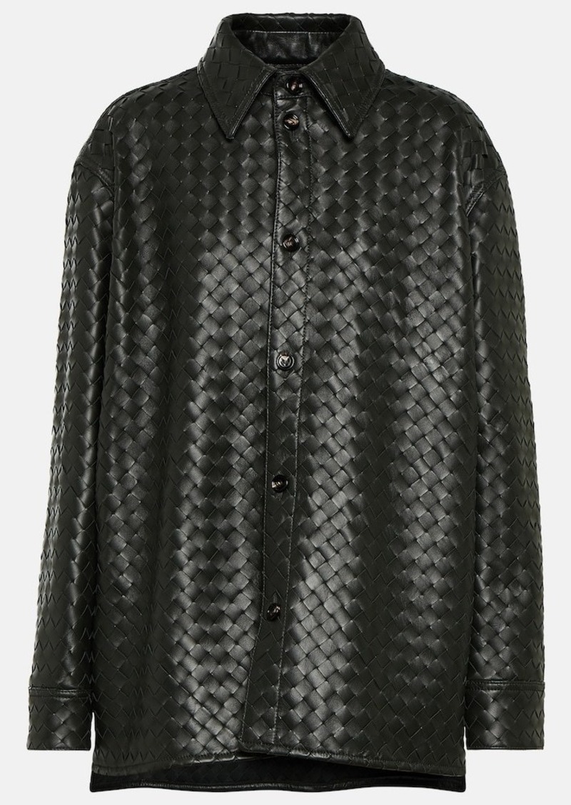 Bottega Veneta Intrecciato leather shirt