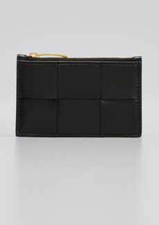 Bottega Veneta Intrecciato Leather Zip Card Holder