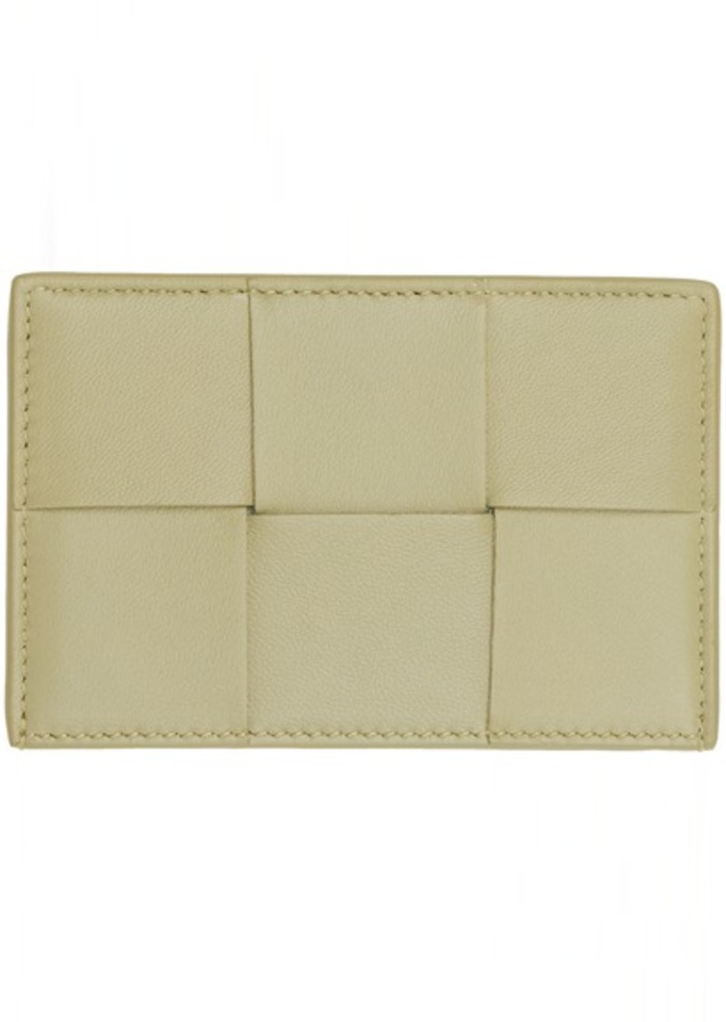 Bottega Veneta Khaki Credit Card Holder