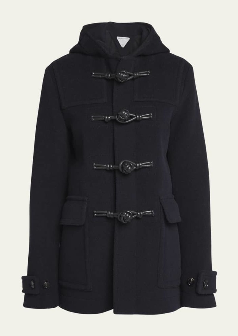 Bottega Veneta Knotted Wool Hood Coat