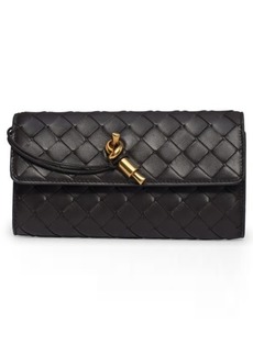 Bottega Veneta Large Intrecciato Top Handle Leather Wallet