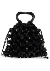 Bottega Veneta Leather Chain Link Basket Bag in Black-Black Gommato at Nordstrom