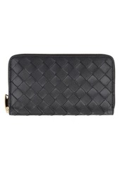 BOTTEGA VENETA LEATHER ZIP-AROUND WALLET