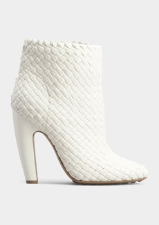 Bottega Veneta Lido Intrecciato Leather Ankle Booties