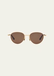 Bottega Veneta Men's Metal Round Sunglasses