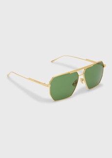 Bottega Veneta Metal Aviator Sunglasses