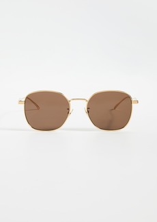 Bottega Veneta Metal Ribbon Round Sunglasses